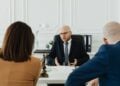 attorney talking to clients