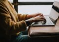 person using a laptop