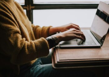 person using a laptop