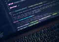 laptop with codes