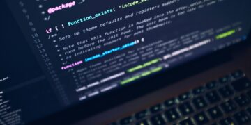laptop with codes