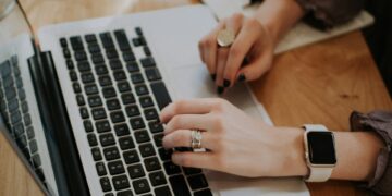 person using a laptop