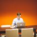 man using laptop